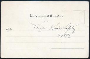 cca 1900-1910 Kézdi-Kovács László (1864-1942) festőművész, műkritikus autográf aláírása egy a budape...