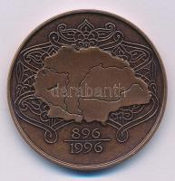 Fritz Mihály (1947-) 1996. "A honfoglalás emlékére I. - MÉE" kétoldalas bronz emlékérem (4...