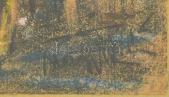 Olvashatatlan (Nagy...?) jelzéssel: Kukoricatörés. Pasztell, papír, üvegezett fakeretben. 18x24 cm