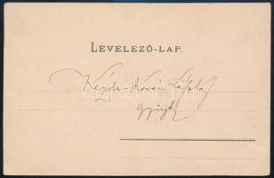cca 1900-1910 Kézdi-Kovács László (1864-1942) festőművész, műkritikus autográf sorai és aláírása egy...