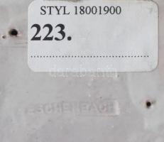 Eschenbach Jenő (1908-1981): Férfi viharban. Mázas kerámia, jelzett, kis pattogzással, m: 21 cm