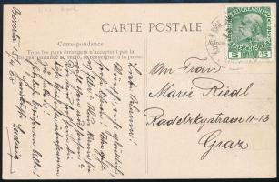 1908 Tábori posta képeslap 5 Heller bérmentesítéssel K. und K. KRIEGS(MARINE / S.M.S. ERZHERZOG KARL) - Graz