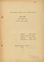 1977 Eugene Schribe - Mészöly Dezső - Fényes Szabolcs: Sakk - Matt. /"Egy pohár víz."/ Verses, zenés komédia. Rendező: Félix László, operatőr: Molnár Miklós. Forgatókönyv. Bp., Magyar Televízió - MAFILM. Papírkötés, szakadt címlappal.