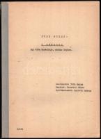 cca 1970 Füst Milán: A zongora. Egy álom komédiája, néhány képben. Szerk.: Tóth Erika, rendező: Zsámbéki Gábor. Forgatókönyv. Papírkötés, a gerincen szakadással.