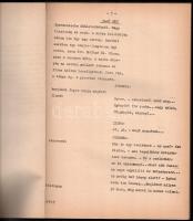 cca 1970 Füst Milán: A zongora. Egy álom komédiája, néhány képben. Szerk.: Tóth Erika, rendező: Zsám...