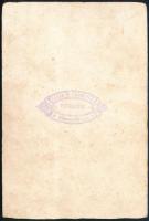 cca 1900 Râmnicu Vâlcea, román családi fotó, keményhátú kabinetfotó, hátoldalán pecséttel jelzett (L...