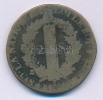 Franciaország 1792A 2S Br "XVI. Lajos" T:F,VG France 1792A 2 Sols Br "Louis XVI"...