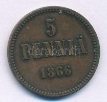 Finnország 1866. 5p Cu "III. Sándor" T:XF,VF
Finland 1866. 5 Pennia Cu "Alexander II...