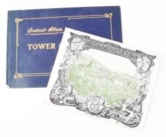 cca 1910-1920 Tower of London + Alt Heidelberg, 2 db szecessziós, fekete-fehér képekkel illusztrált album, kissé sérült, 30x21 cm és 25,5x20 cm