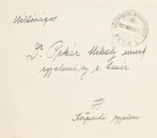 1923 Pécs, meghívó a Délvidéki Egyetemi és Főiskolai Hallgatók Egyesülete menekült tagjainak segélye...