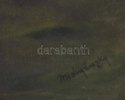 Mednyánszky jelzéssel: Őszi táj. Olaj, vászon, javított. Dekoratív, kissé sérült fakeretben. 44x63,5...