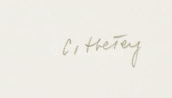 Hetey Katalin (1924-2010): Geometria. Szitanyomat, papír. Jelzett. Számozott (27/40). Lapméret: 54x4...