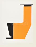 Mark (Márkus), Anna (1928-): Geometrikus kompozíció, 1990. Szitanyomat, papír, jelzett, számozott (19/40). 45,5x34 cm