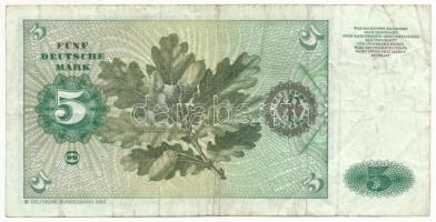 NSZK 1980. 5M T:F beszakadás FRG 1980. 5 Mark C:F tear Krause P#30