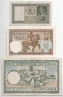 Montenegro / Olasz Megszállás 1931. 500D gépi "VERIFICATO" felülbélyegzéssel + 1935. 500D ...