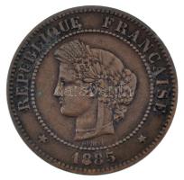 Franciaország 1885A 5c bronz T:XF patina France 1885A 5 Centimes bronze C:XF patina Krause KM#821