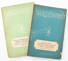 Bábszínpad 17. és 25. szám. Szerk.: Népművészeti Intézet. Bp.,1954-1956.,Művelt Nép. Kiadói papírkötés, kissé kopott borítóval, az első kötet borítója kissé sérült, a második kötet gerince foltos.