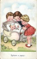 Gyerekek, csecsemővel s: Mabel Lucie Attwell, Children with an infant s: Mabel Lucie Attwell