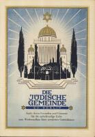 1949 A berlini zsidó közösség emléklapja 10 db emlékbélyeggel a lerombolt zsinagógák képeivel / Conmemorative card with 10 stamps of the destroyed Synagogues of Berlin