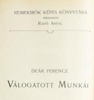 Remekírók Képes Könyvtára sorozat 10 kötete: Gróf Széchenyi István válogatott munkái I-II.; A magyar...