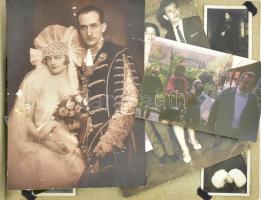 180 db vegyes fotót tartalmazó fotóalbum budapesti, salgótarjáni, debreceni képekkel, benne katonai ...