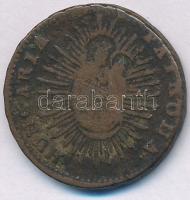 1760. Rézdénár "Mária Terézia / nyílt korona" T:F
Huszár: 1755., Unger III.: 1277