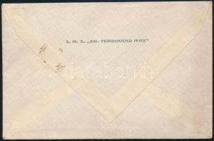 1910 Hivatalos boríték hátoldalára "S.M.S. EH. FERDINAND MAX" nyomtatva 10 Heller bérmente...
