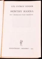 Honthy Hanna (1893-1978) színésznő autográf aláírása róla szóló életrajzi könyvben: Gál György Sándo...