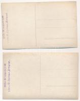 Zernest, Zernyest, Zarnesti; - 2 db régi fotó képeslap. G. Oprean felvételei / 2 pre-1945 photo post...