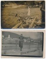 Vatra Dornei, Dornavátra, Bad Dorna-Watra (Bukovina, Bukowina); - 4 db régi fotó képeslap / 4 pre-1945 photo postcards