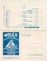 TuToKil, Molex, Sulfarol koloid kén - permetezőszer és porolószer reklám. Chinoin gyógyszer- és vegy...