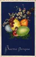 1926 Buona Pasqua / Olasz húsvéti üdvözlet / Italian Easter greeting. Degami 933. (Rb)