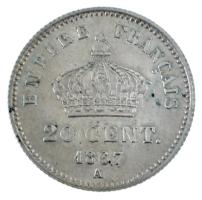 Franciaország / Második Császárság 1867A 20c Ag "III. Napóleon" (0,99g) T:AU France / Seco...