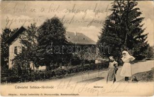 1906 Szliács-fürdő, Kúpele Sliac; Bellevue szálloda. Lechnitzky O. 194. / hotel (EK)
