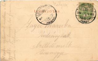 1906 Szliács-fürdő, Kúpele Sliac; Bellevue szálloda. Lechnitzky O. 194. / hotel (EK)