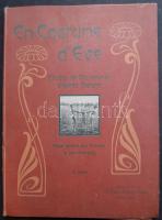 1910 En costume du Eve 17 nagyméretű művészi erotikus fotót tartalmazó vászonkötésű album, Berlin, Eckstein  / Album with 17 large erotic photos 30x40 cm