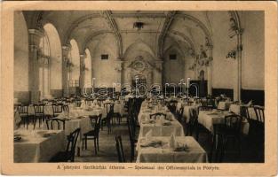 Pöstyén, Pistyan, Piestany; Tiszti kórház étterem belsője / Speisesaal des Offiziersspitals / restaurant interior of the military hospital (EK)