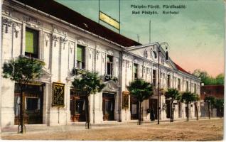 Pöstyén-fürdő, Kúpele Piestany; Fürdőszálló, kávézó és étterem. Laufer Nándor kiadása / Kurhotel / spa hotel, restaurant and cafe