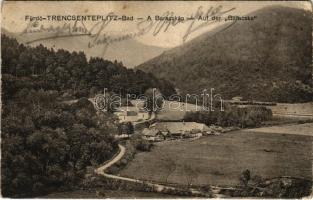 1909 Trencsénteplic, Trencianske Teplice; A Baracskán. Wertheim Zsigmond kiadása / Auf der Baracska / spa (EB)