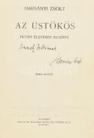 Harsányi Zsolt: Az üstökös I-III köt. [Egybekötve.] Petőfi életének regénye. A szerző, Harsányi Zsolt (1887-1943) író, újságíró, műfordító, színigazgató által DEDIKÁLT példány! Bp.,[1933], Singer és Wolfner,208+199+1+212 p. Első kiadás! Benne az író, Harsányi Zsolt halálozási értesítéjével, 1943. nov. 29. Kiadói aranyozott egészbőr-kötés, Corvina-kötés, kopott borítóval.