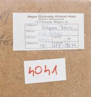 Wágner János (1936-2022): Nyári fények. Olaj, farost, jelezve jobbra lent. Hátoldalán autográf felir...