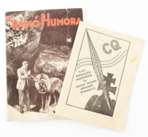 Scherz Ede: A rádió humora. Bp., 1931, szerzői kiadás (Budapesti Hirlap-ny.), 110 p. Egyetlen kiadás. Fekete-fehér képekkel illusztrálva. Kiadói papírkötés, kissé foltos, részben szétvált fűzéssel, a lapok egy része (81-110. old.) kijár. + cca 1930 CQ - A rádió működését ismertető, tájékoztató- és reklámkiadvány, 32 p.