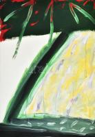 Szabados Árpád (1944-2017): Nádas. Olaj, papír. Jelezve jobbra lent. 100x70 cm./ Oil on paper, signed,