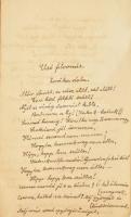 1911 Sopron, Hartner Ferenc: Cigányszerelem (Zigeunerliebe) énekszövegei, kézirat, fűzve, 14 sztl. l...