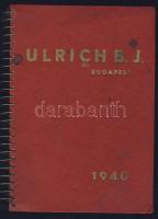 1940 Ulrich B.J. Budapest Bádog és Ólomárúgyár színes korabeli árjegyzéke hiányzó első oldallal, jó állapotban