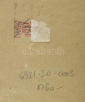 Duschanek János (1947-2013): Golgota. Szitanyomat, papír, jelzett, számozott: 50/13, 46,5×33 cm, üve...