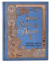 Arany - Zichy Album. Arany János 24 költeménye Zichy Mihály 40 rajzával. A Pesti Napló ajándéka az 1898. évre. Bp., 1898, ,,Kosmos"-ny., XV+(1)+77+(1) p.+ 9 t. Szövegközi és egészoldalas, fekete-fehér illusztrációkkal. Kiadói aranyozott, festett, dombornyomott egészvászon-kötés, Gottermayer-kötés, összességében jó állapotban. Könyvárusi forgalomba nem került, csak az előfizetők kapták.