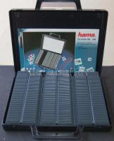Eredeti HAMA diatartó koffer, 6db sorral, soronként 50db tárolására és néhány karcolástól eltekintve új állapotban