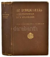 Az iparoktatás Magyarországon és a külföldön. Kiadja a kereskedelemügyi m. kir. miniszter. Bp., 1904, Athenaeum, 728 p.+7 t. Kiadói aranyozott egészvászon-kötés, kopott borítóval, a gerincen és a könyv sarkain sérülésekkel, egy tábla kijár, de belül jó állapotban.