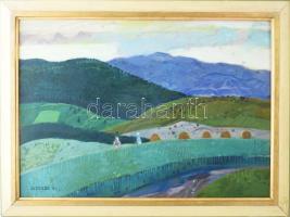 Luzsicza Lajos (1920-2005): Az alacsony Tátrában. Olaj, farost, jelezve balra lent, hátoldalán autográf felirattal és Képcsarnok Vállalat címkéivel, 50×70 cm. Dekoratív fakeretben.